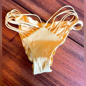 Luli Fama Strappy Brazilian Ruched Back Bottoms